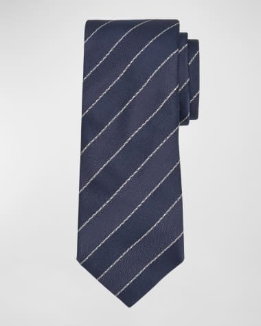 Brunello Cucinelli Men's Regimental Stripe Tie