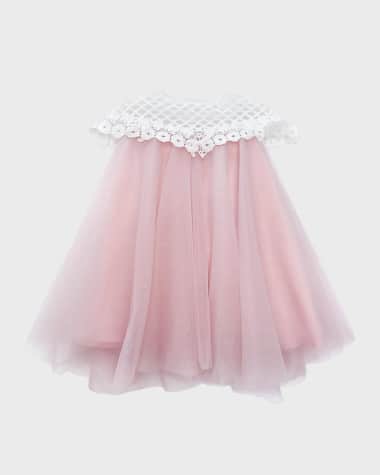 Petite Maison Kids Girl's Rosa Lace Tulle Dress, Size 12M-8