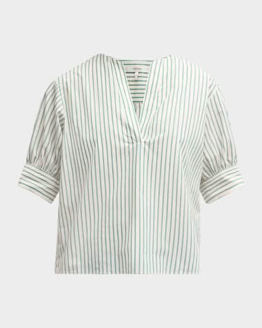FRAME V-Neck Popover Top