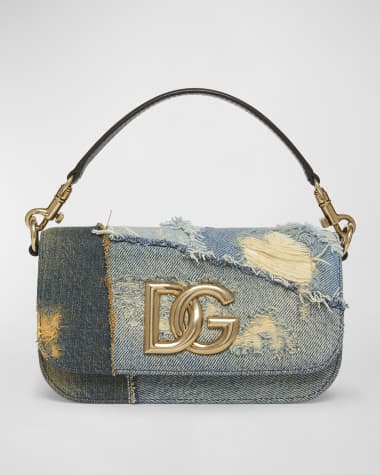 Dolce&Gabbana Logo Patchwork Denim Crossbody Bag