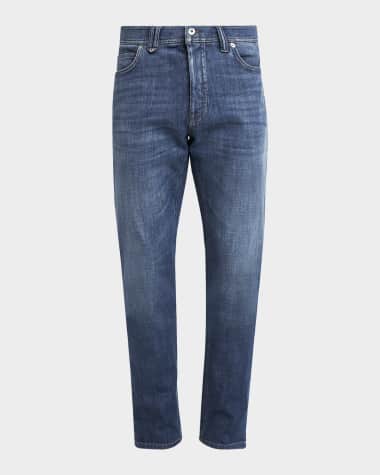 Brioni Men's Light Wash Straight-Leg Jeans