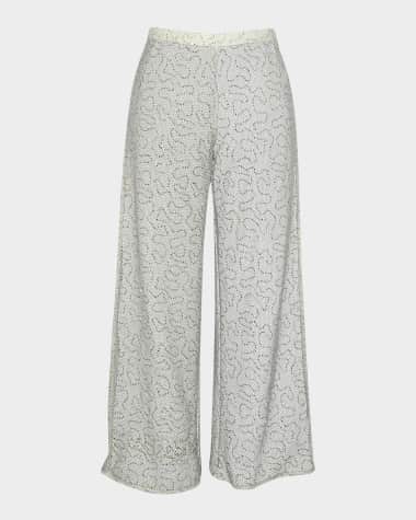 Sunshine 79 Shine Sequined Crochet Beach Pants