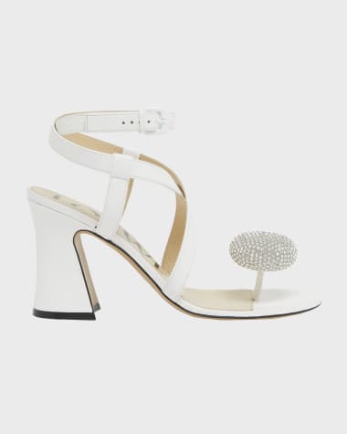 Loewe Calle Pebble Leather Sandals