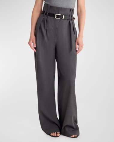 Rohe High-Waist Paper Bag Trousers