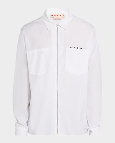 Marni Men's 2-Pocket Full-Zip Shirt
