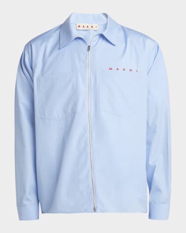 Marni Men's 2-Pocket Full-Zip Shirt
