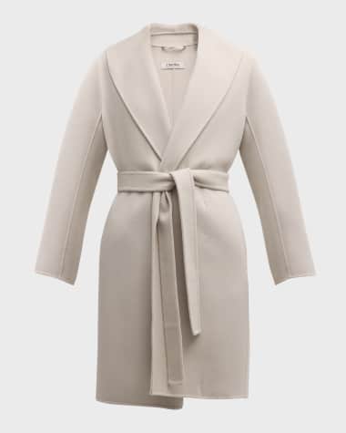Max Mara Messi Brushed Wool Belted Coat