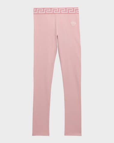 Versace Girl's Greca Border Active Leggings, Size 8-14