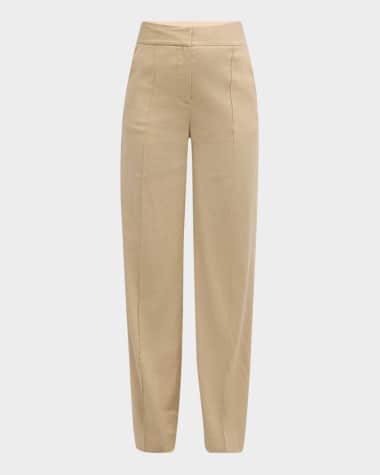 Veronica Beard Cruz Stretch-Linen Pants