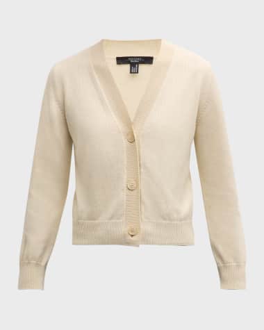 Weekend Max Mara Pecora Button-Down Cotton Cardigan
