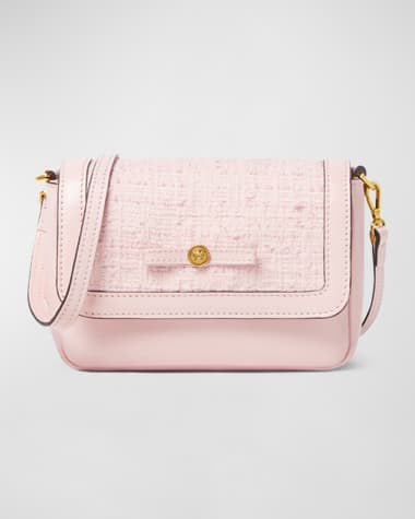 Versace Girl's Leather and Tweed Medusa Shoulder Bag