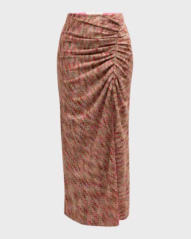 Ramy Brook Mable Chevron Midi Skirt