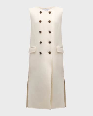 Veronica Beard Hoxton Long Wool-Blend Vest