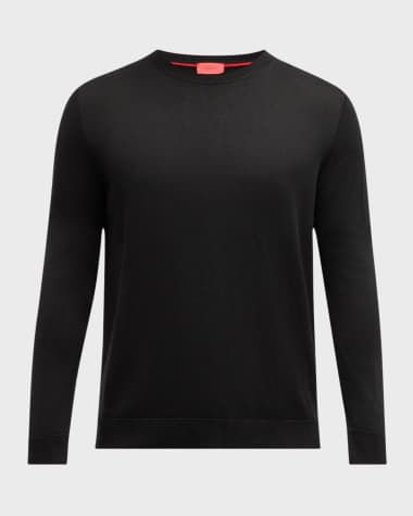 Isaia Men's Silk Crewneck Sweater