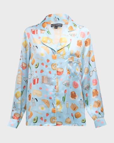 Karen Mabon Breakfast In Bed Printed Pajama Set