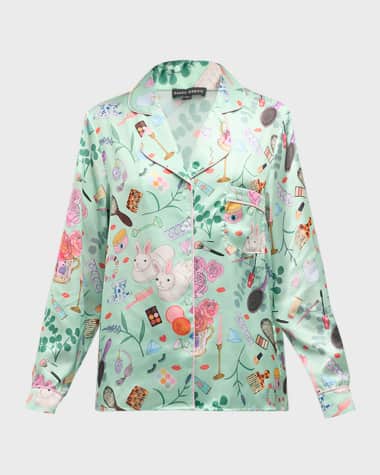 Karen Mabon Spa Day Printed Cropped Pajama Set