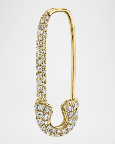 Anita Ko 18K Yellow Gold Diamond Safety Pin Earring, Single (Right)