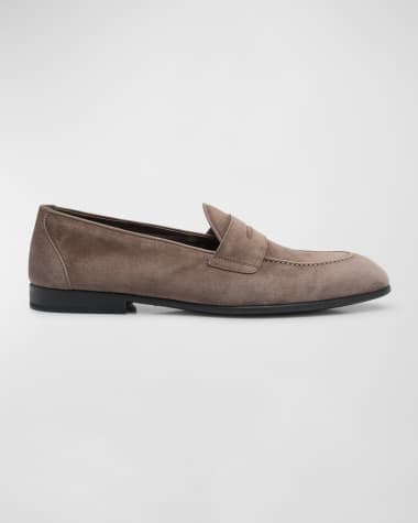 Brioni Men's York Suede Penny Loafers