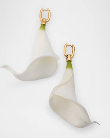 Cult Gaia Calista Drop Earrings, White