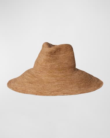 Janessa Leone Waverly Raffia Large Brim Hat