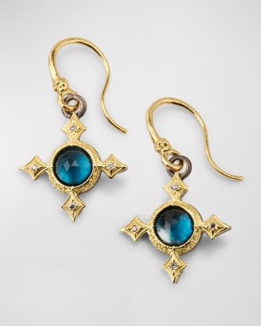 Armenta Blue Topaz Crivelli Drop Earrings