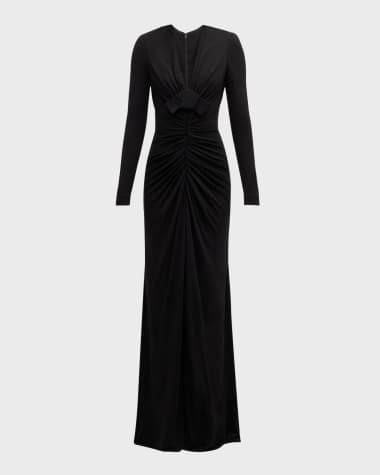 Elie Saab Gathered Jersey Gown