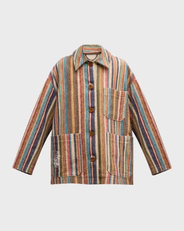 DOROTHEE SCHUMACHER Striped Comfort Button-Down Tweed Jacket