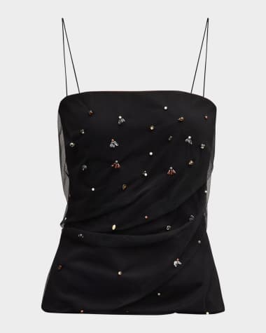 DOROTHEE SCHUMACHER Emotional Essence I Beaded Tulle Top