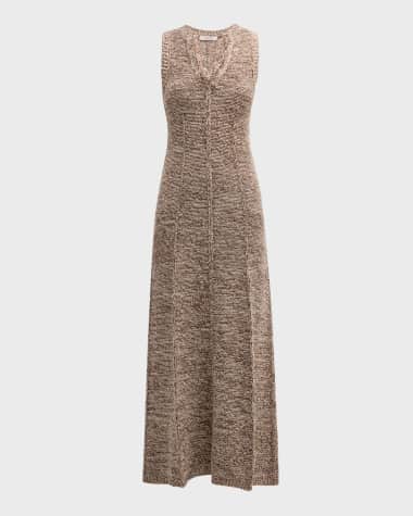 DOROTHEE SCHUMACHER Autumn Sparkle Fringe-Trim Knit Maxi Dress