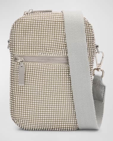 Whiting & Davis Zip Crystal Crossbody Bag