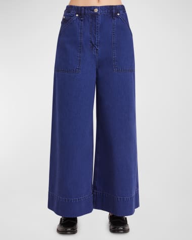 Merlette Violette Wide-Leg Denim Jeans