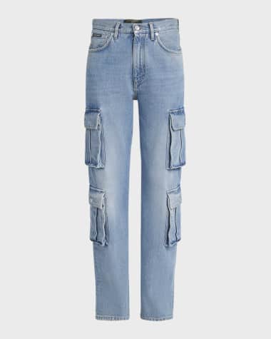 Dolce&Gabbana Straight-Leg Denim Cargo Pants