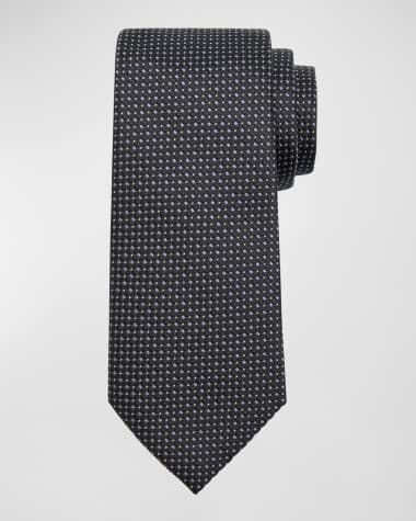 Emporio Armani Men's Woven Jacquard Silk Tie