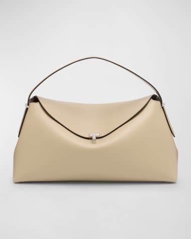Toteme T-Lock Leather Top-Handle Bag