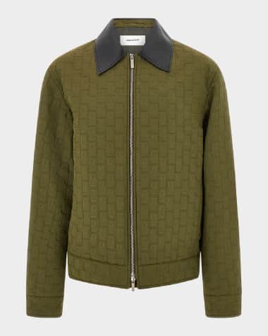 Ferragamo Men's Monogram Jacquard Jacket