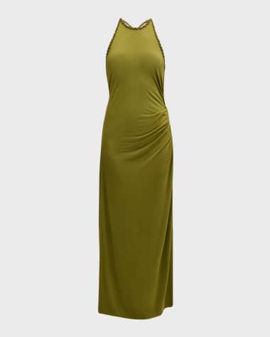 pinkfilosofy Manilla Contrast Stitch Jersey Maxi Dress