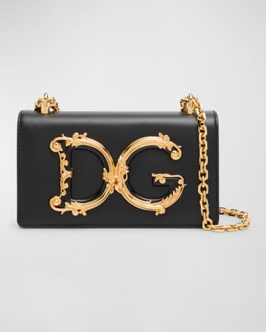 Dolce&Gabbana Barocco Phone Leather Crossbody Bag