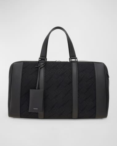 Ferragamo Men's Jacquard and Leather Duffel Bag