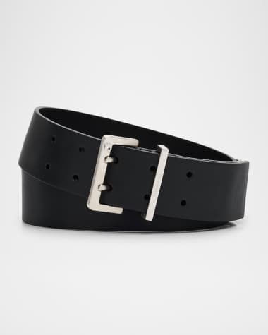 Ferragamo Men's Double-Prong Leather Belt