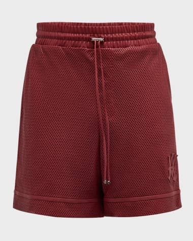 Amiri Men's MA Perforated Leather Shorts