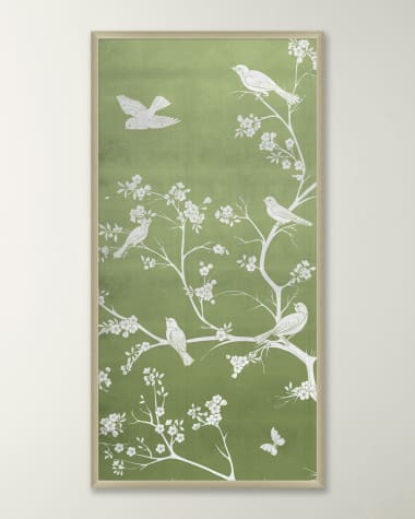 Wendover Art Group "Celery Chinoiserie 2" Framed Giclee