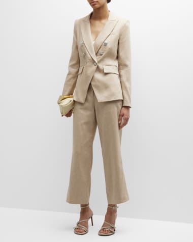 Veronica Beard Miller Linen Dickey Jacket Aubrie Linen Pants