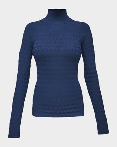 AS by DF Finn Cable-Knit Turtleneck Top