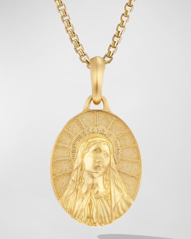 David Yurman Men's Mary Pendant in 18K Gold, 30mm