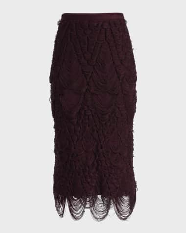 Ferragamo Macrame Midi Skirt