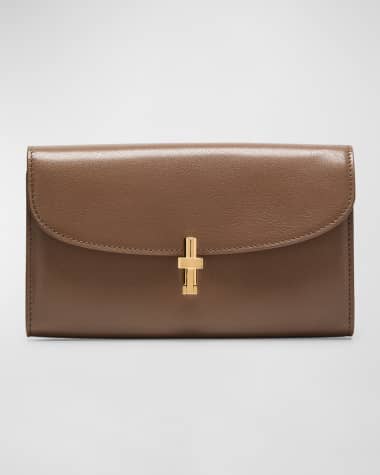 THE ROW Sofia Continental Wallet in Shiny Kid Leather