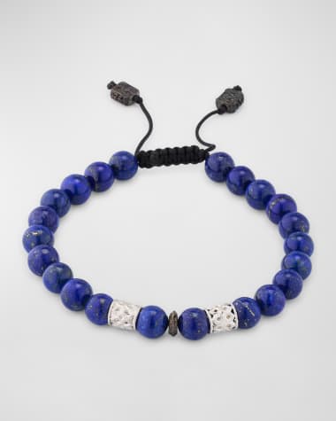 Armenta Men's Lapis Beaded Bracelet