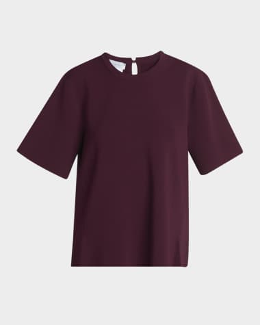 Stella McCartney Short-Sleeve Compact Knit Top