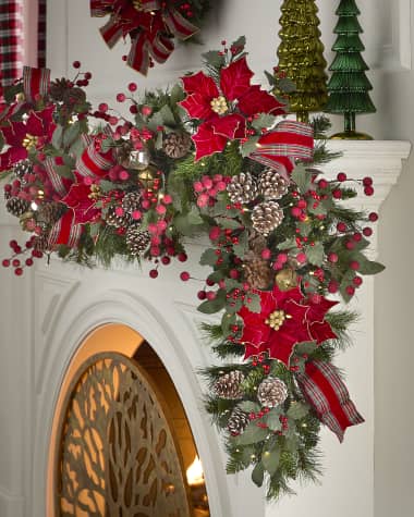 Neiman Marcus 6' Classic Christmas Pre-Lit Garland