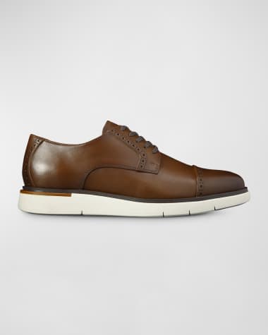 Allen Edmonds Men's Caleb Leather Cap-Toe Sneakers